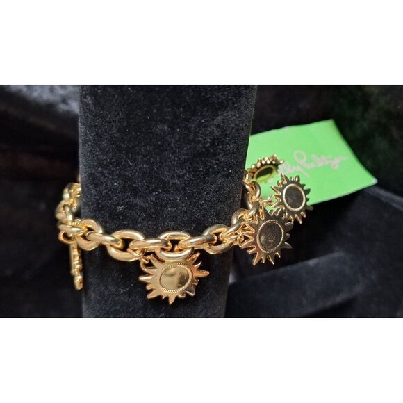 NEW Lilly Pulitzer Gold-tone Sunshine Charm Bracele - Picture 6 of 8